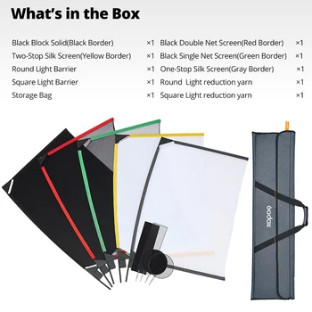 Godox SF4560 SF6090 Scrim Flag Kit Portable Frame Diffuser Reflector Soft Light-blocking Light-reducing for Studio Photography product image