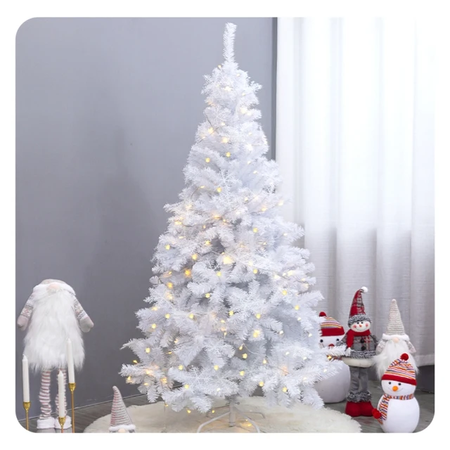 Hot-sale Christmas Tree with Snow White Christmas Tree with LED Lights Artificial PVC Christmas Tree Xmas Home Indoor Decoration