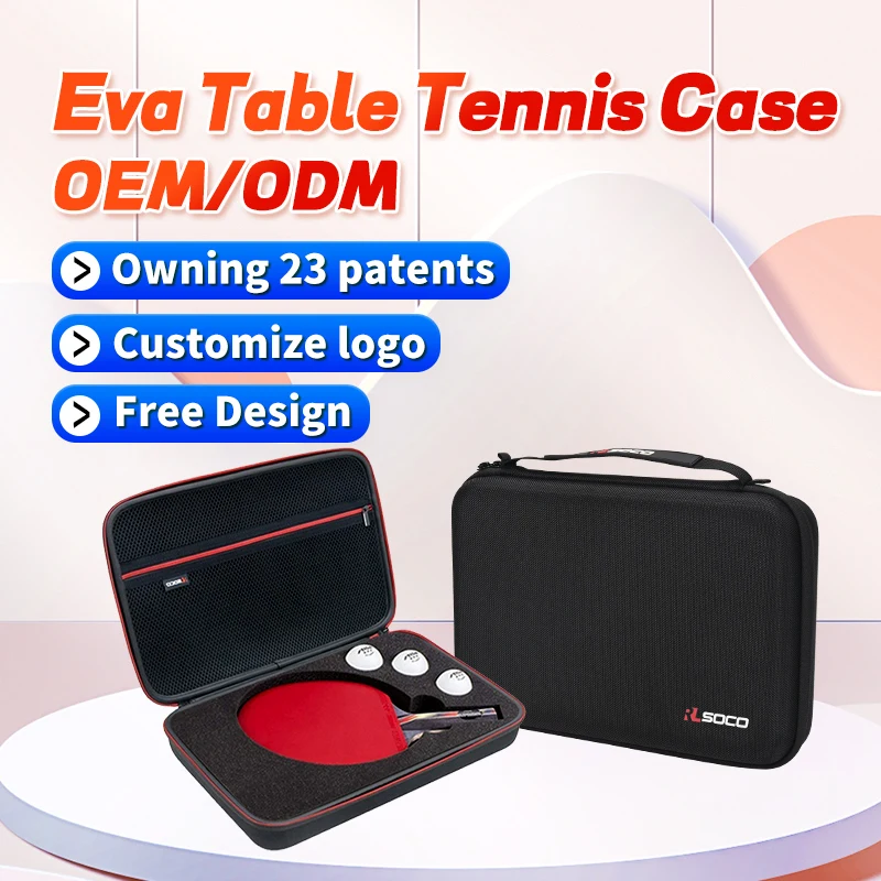 RLSOCO Custom Storage Bag Eva Table Tennis case Table Tennis Racket case Ping Pong Tool case