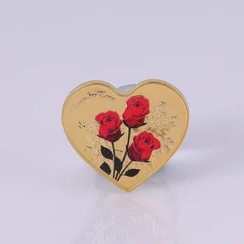 Rosen-Liebesmünze Zum Valentinstag – „Ich Liebe Dich“ In Vielen Sprachen