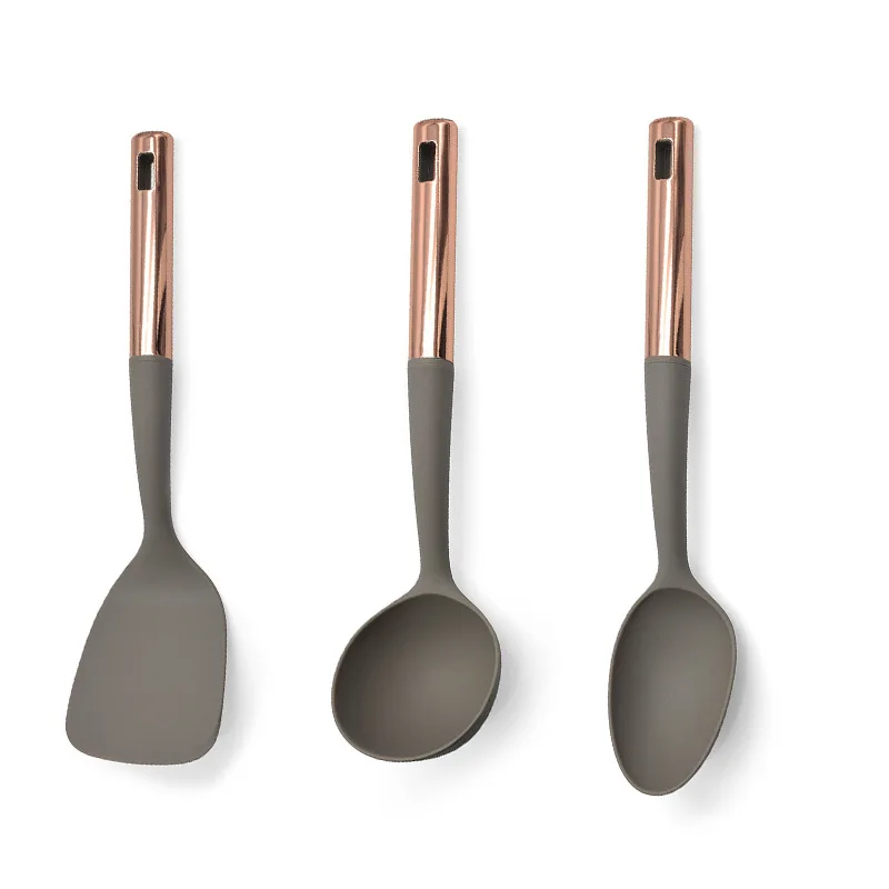 product custom wholesale nylon spatula kitchenware set cooking spatula household non stick silicone frying spatula non stick pan-9