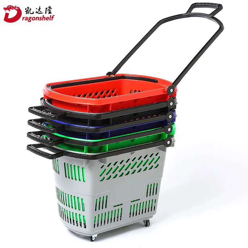 Dragonshelf Customized Colorful pp Small Size Carry Single-Handle Plastic Basket