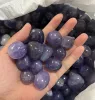 Pietre Levigate di Fluorite Viola in Cristallo