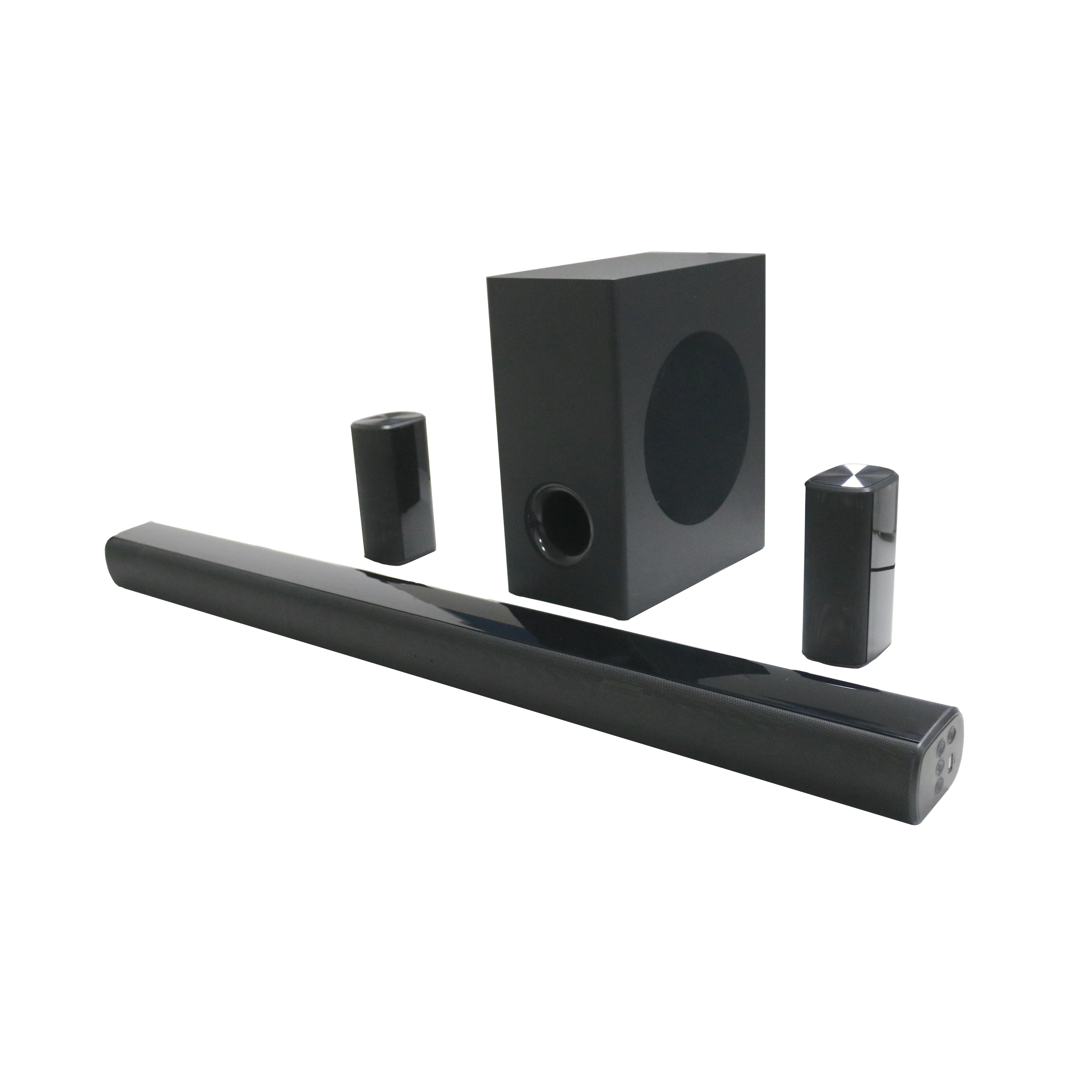 Hot Selling OEM 5.1CH Home Theatre System 135W Sound Bar with Subwoofer Aux Hdmi Optical Led Dsp for Tv Soundbar