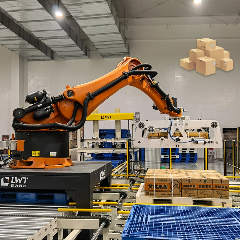 Leadworld Factory Custom Automatic Packaging Machine Palletizer Line Palletizing Robot Price Robot Stacker