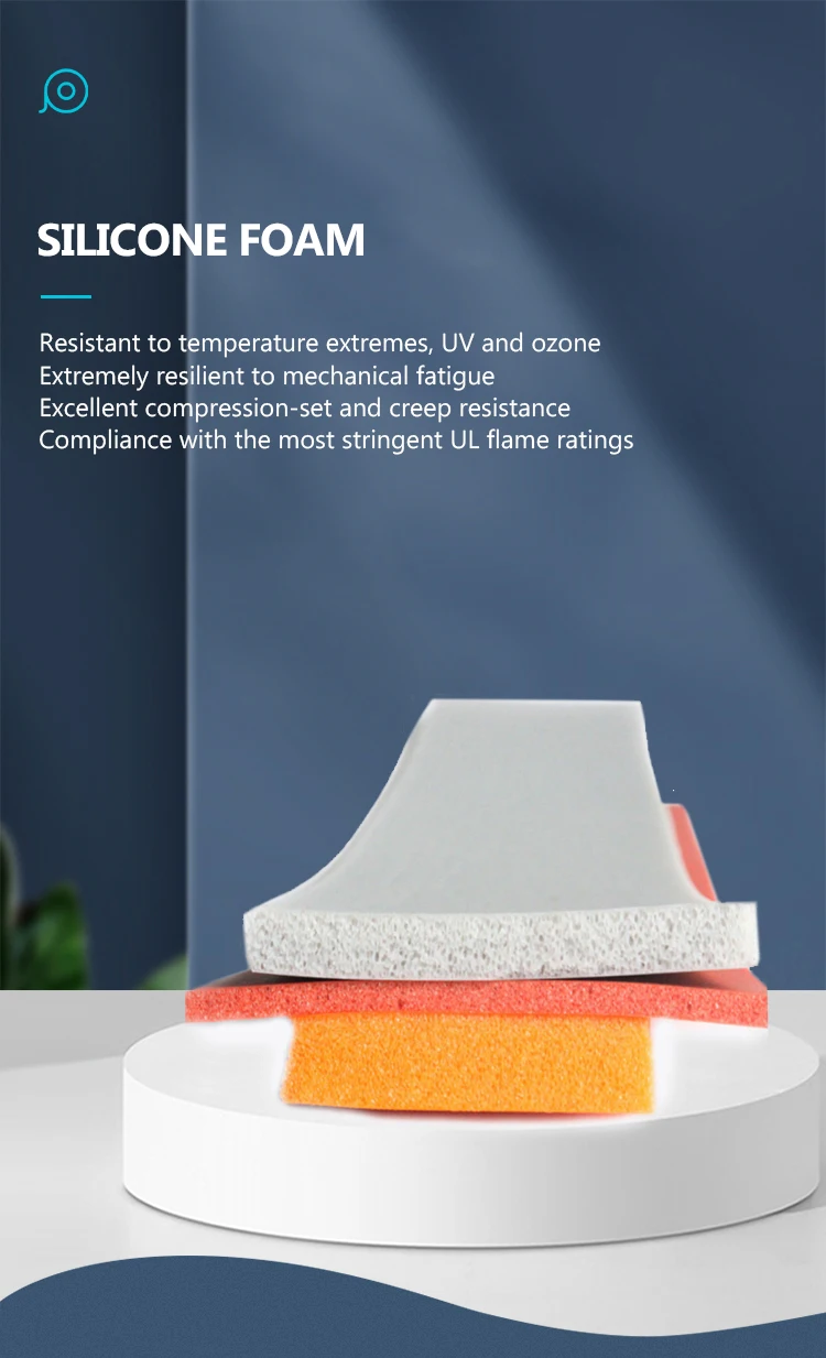 Fireproof Flame Retardant Silicone Foam Sealing Strip High Resilience