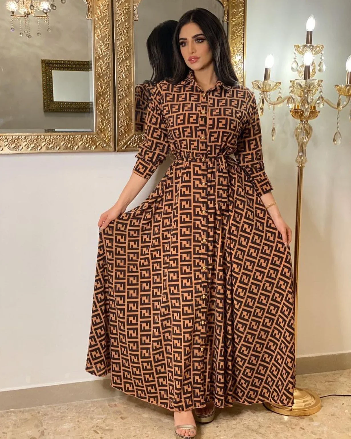 Vintage Women Dress ADILISK Size M Made in Turkey 