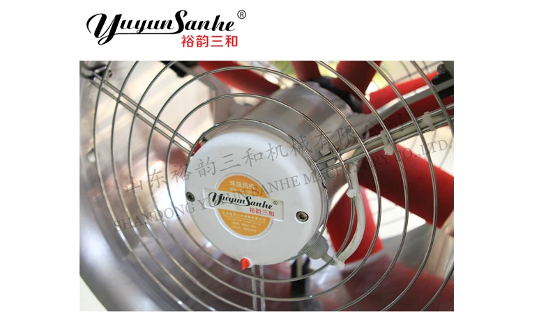 400mm Yuyun Sanhe Horizontal Air Circulation Exhaust Fan in Greenhouse