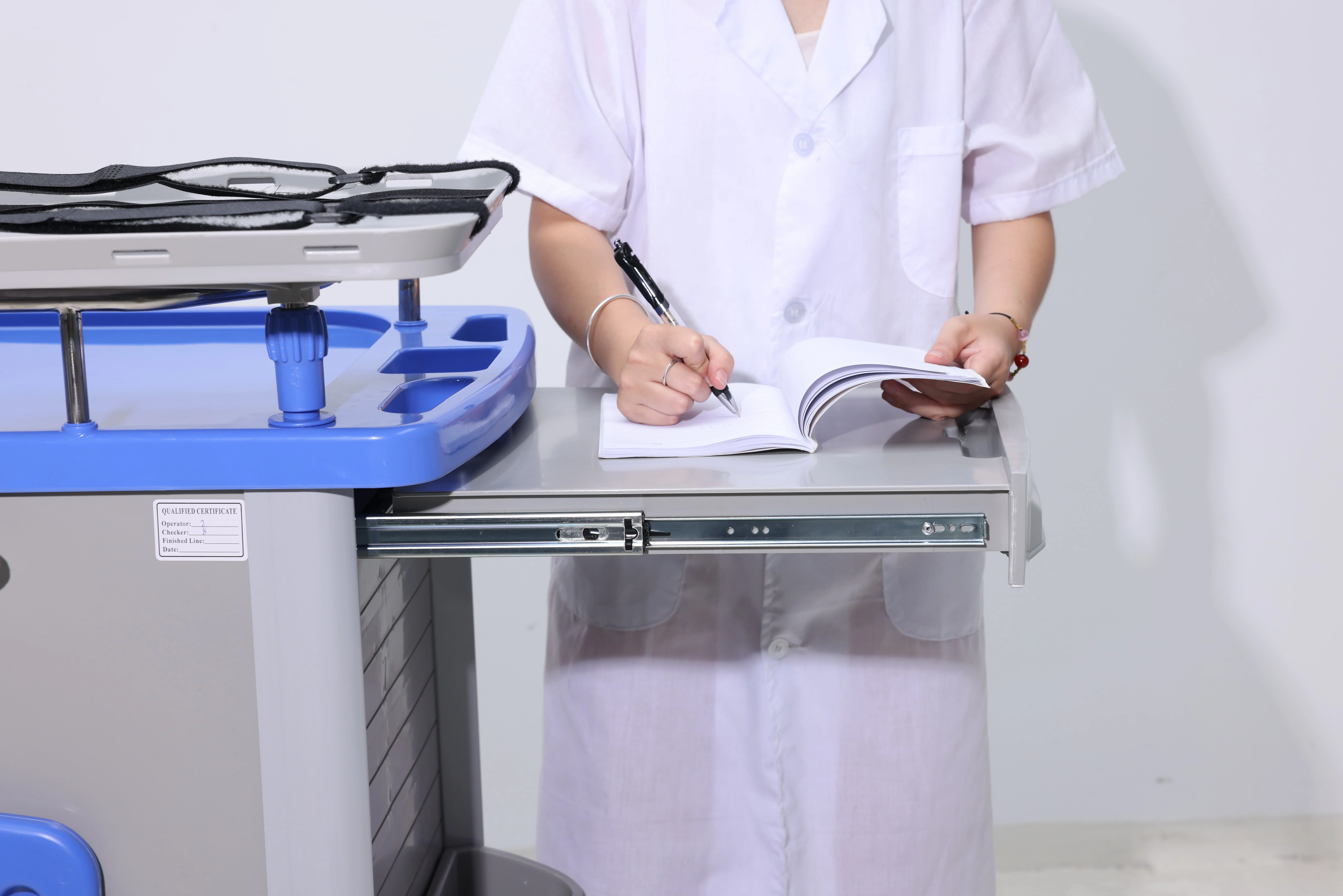 Compact Modern ABS Hospital Medical Trolley Cart Collapsible Stacked Medicine Cabinets Fold-up Waste Hotel Living Room 6