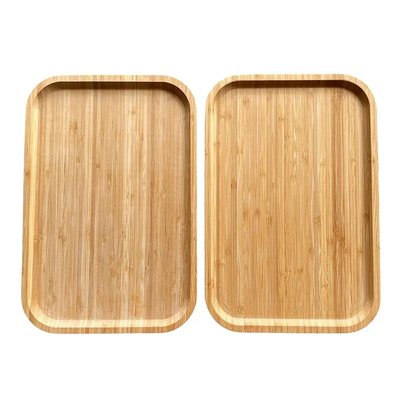 Rectangle Bamboo Plates Set Serving Tray Fruit Platters Serving Tray Bamboo