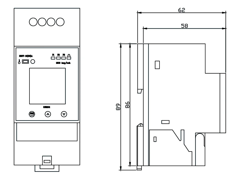Din Rail Smart Energy Meter Grm203 Smart Energy Meter Electricity 3
