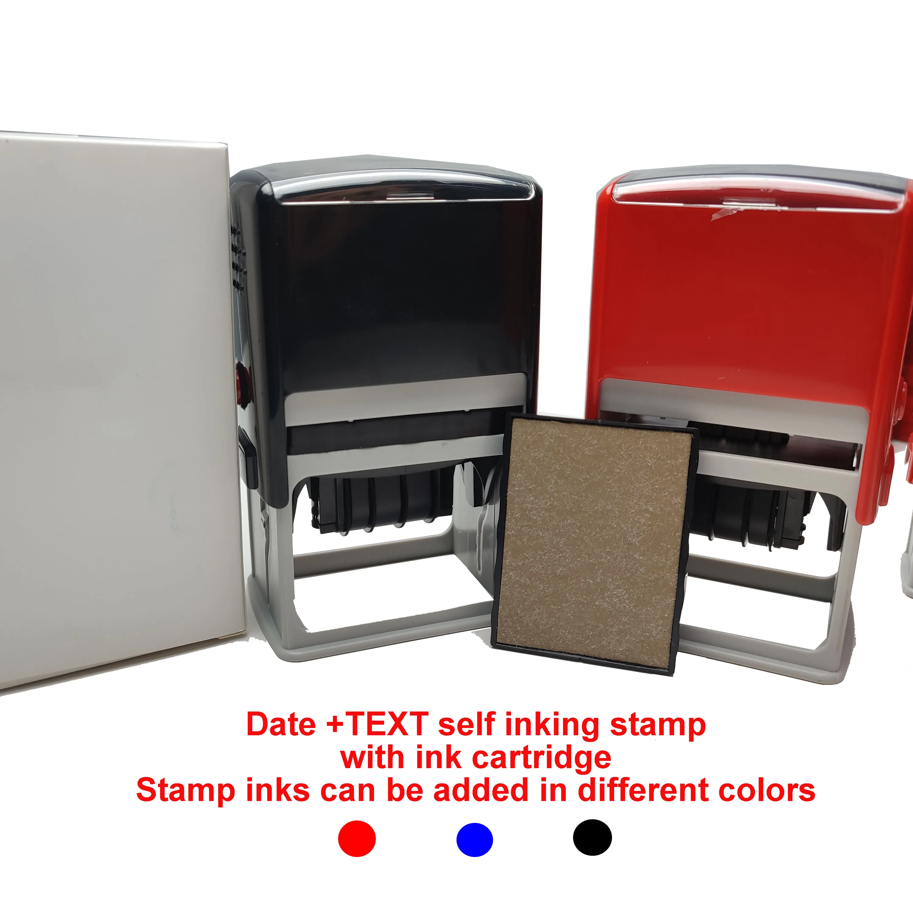 Factory Custom Automatic Self Inking Stamp Stempel Office Roller Text Date Rubber Self-inking Self Ink Stamps