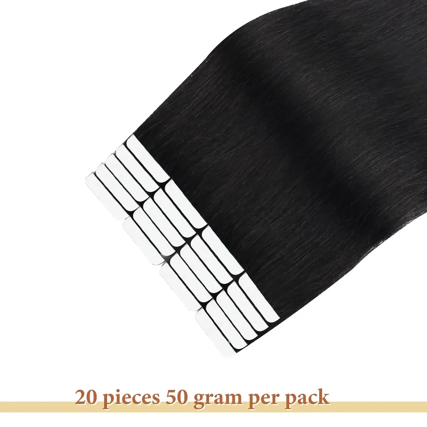 20 Stück/Packung Tape In Extensions aus Echthaar, glatt, 100 % brasilianisches Remy-Echthaar, unsichtbares Klebeband, 66 cm, für Frauen_voghion.com