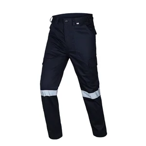 Cotton 100% Cotton High Vis Reflective Safety Workwear Mining Mechanic Construction Work Pants