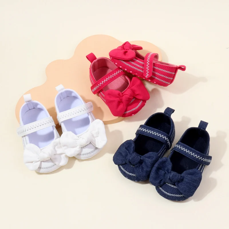 Factory Directly Beautiful Fancy Baby Girls Shoes Soft Sole Newborn Infant Shoes for Girls Cute Bowknot for Toddler Girls