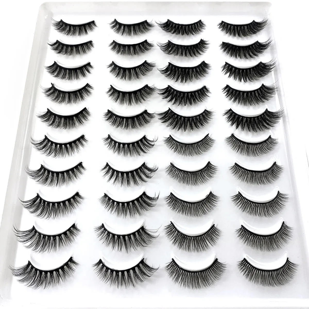Inventory lashes Manufacturer Beauty natural long eyelashes 20 pairs natural false eyelashes fake long makeup 3d mink eyelashes