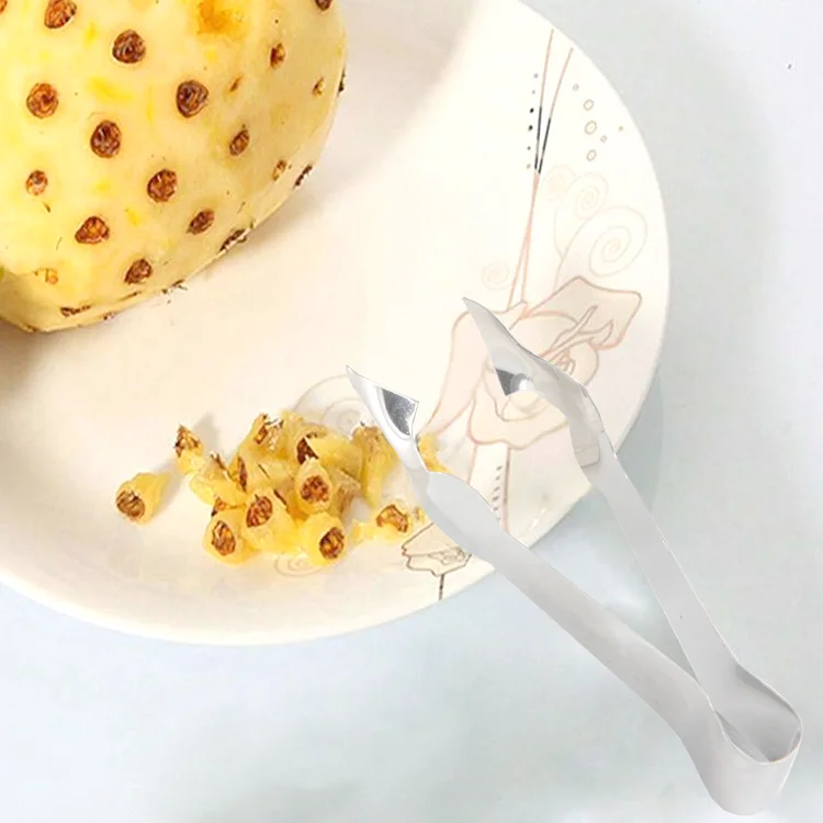 Compact Pineapple Skin Cleaner Stainless Steel Pineapple Peeler V-Shaped Pineapple Eye Spot Picker Cleaning Remover Cutter Tool