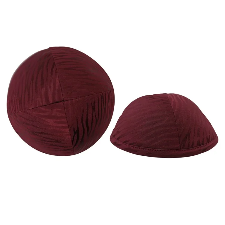 Хлопки жаккардовые Нахман велюр Noir Juif Ovo klipped человека шелк фигурки жениха и невесты; Атласная еврейской Kippot Kippah шляпа