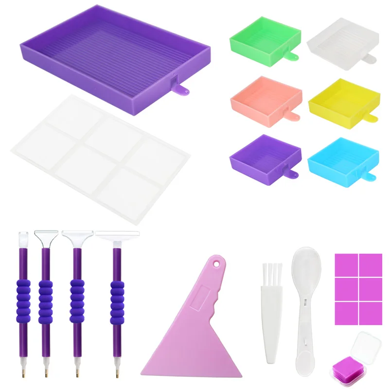 Diamond Painting Trays With Cover Square Round Drill Storage Tools ...