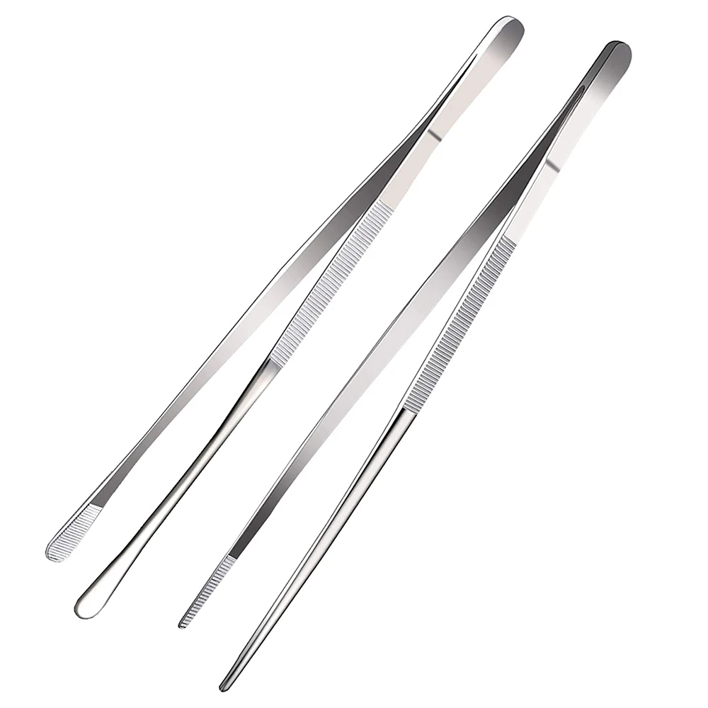 Kingwise Kitchen 12 Inch Stainless Steel Chef Tweezers Sets Food Long ...