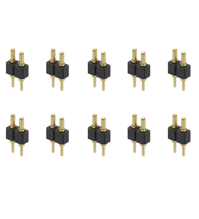 Gold Plated Spring Loaded Thimble Pogo Pin 7.5mm Long Pin Male Spring Pogopin Header Target Connector Through Hold PCB