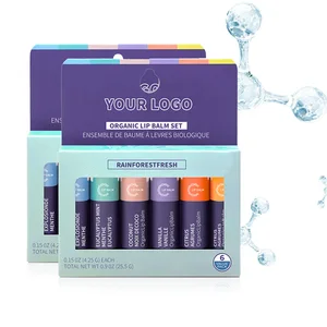 Private Label Natural Lip Balm Sunflower Oil Beeswax Organic Moisturizing Vegan Nourishing Anti-Chapped Vitamin E Waterproof