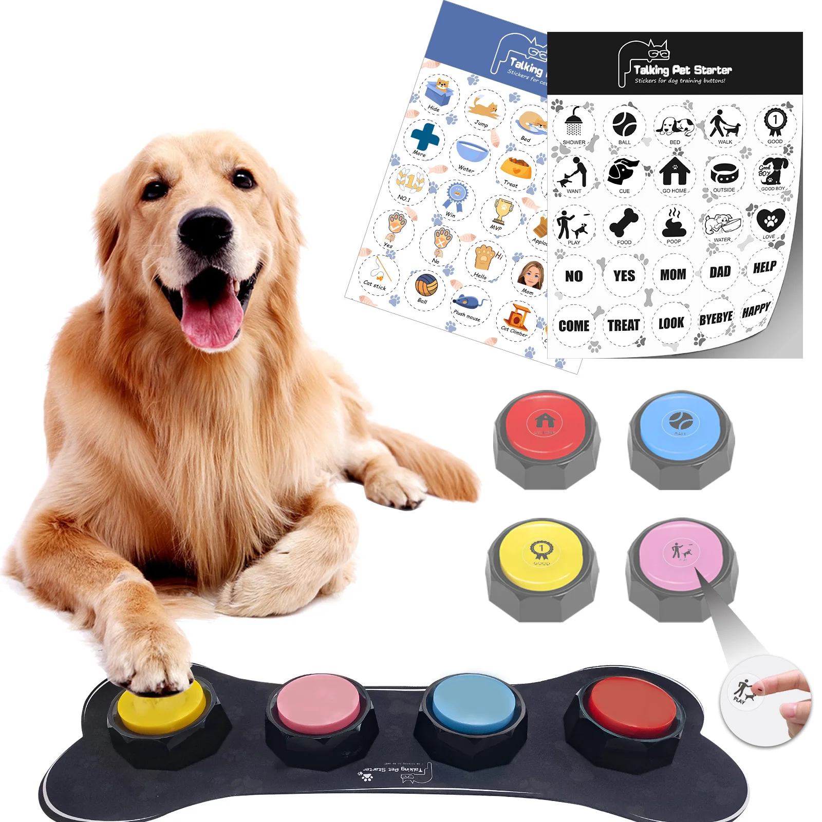 Bộ nút bấm cho chó: Hãy xem bộ nút bấm cho chó để chăm sóc tốt nhất cho thú cưng của bạn. Bộ nút bấm này sẽ giúp cho chúng ta giải quyết các vấn đề liên quan đến sức khỏe và tính cách của chó.