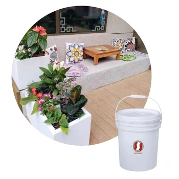 Natural Colored Stone Porcelain Wall Coatings Washed Stone Resin Art Concrete Brush Application Resin Wash Stone Paints