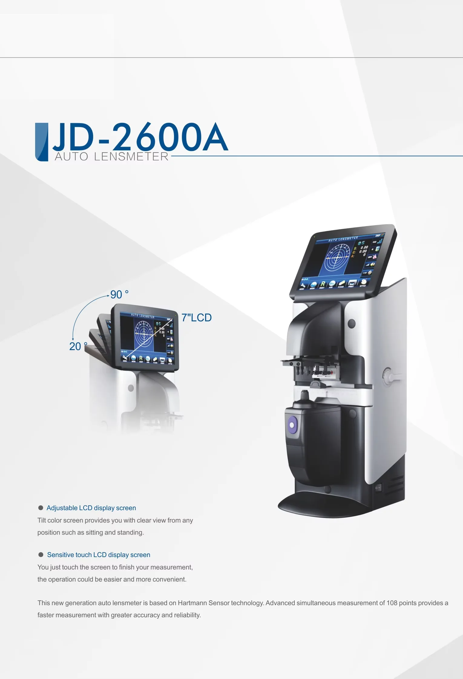 JD-2600B Auto Lensmeter/Digital Lensmeter/Focimeter /Auto Lens Meter with Printer PD&PH UV