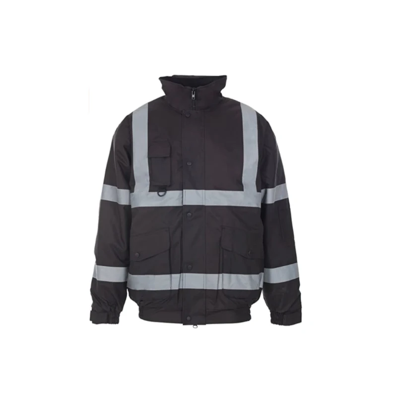 2022 New Hi Vis Bomber Reflective Safety Winter Jacket Workwear