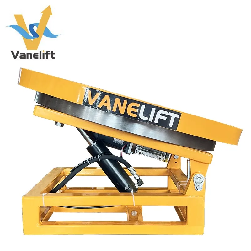 VANELIFT Automatic Rotating and Tilting Table Lift Motor Power Inclinable Revolving Platform Customized Electric Incline Lifter