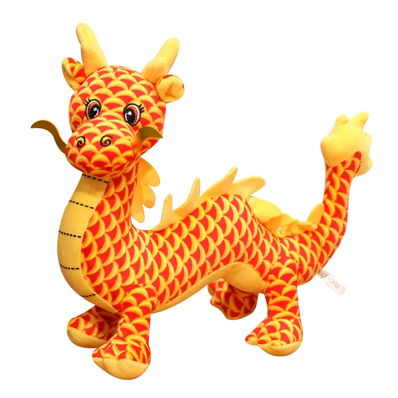 Newly Designed China Lunar Year Dragon Mascot Stuffed Red Dragon Toys ...