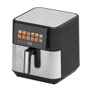 Premium Classic Stainless Steel 8.5L Air Fryer Digital Display Oil-Free Oil Safe Cooking Household Appliance New Product