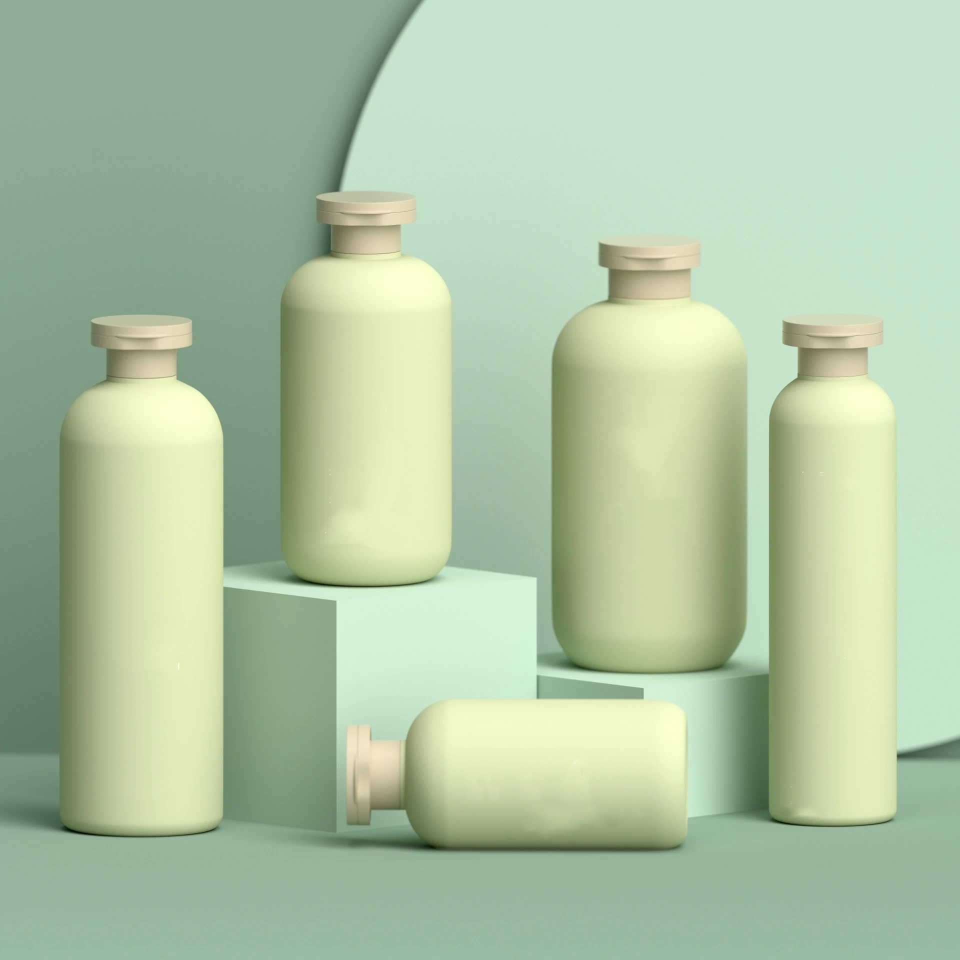 Soft Touch Matte 260ML HDPE Shampoo Body Wash Lotion Packaging Container Flip Top Cap Empty Plastic Squeeze Lotion Bottles