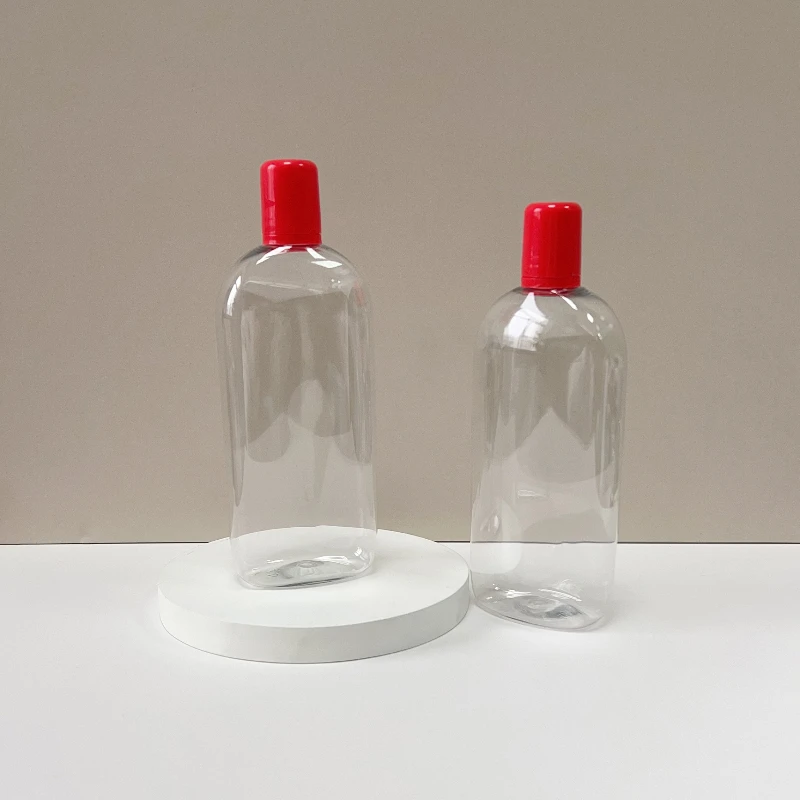 Custom Empty 400ml Pet Transparent Shampoo Body Wash Cosmetic Packaging Plastic Bottle