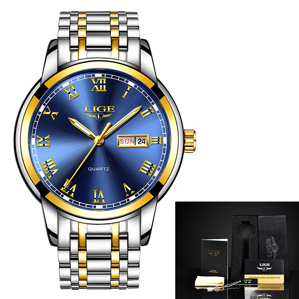 MENS WATCH BY Lige For Dream 1853 Stainless Steel Back Water Resistant  $49.99 - PicClick