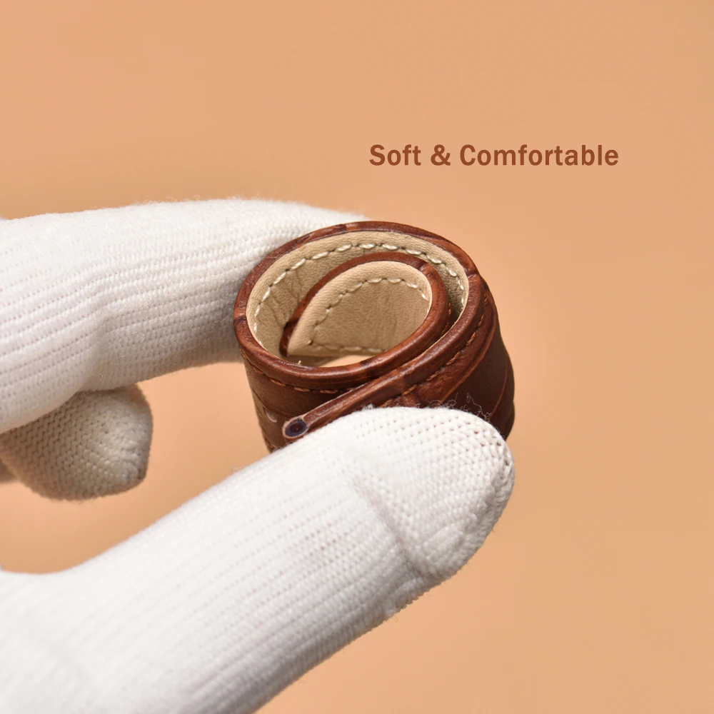 Wholesale Customized Leather 18 mm Wristwatch Band CR0204_K0009806 main image 1