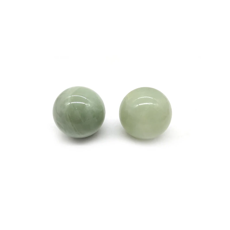 Customized Natural Jade Baoding Ball Green Jade Healing Crystal Jade Message Hand Ball