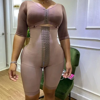 Full Body Shapewear Custom Slimming Long Bodyshaper Brassier And Sleeves Bodysuit Fajas Colombianas Originales Post Surgery Butt