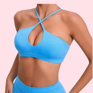Beautiful Back High Impact Strap Sports Bra for Women Elastic Breathable Fitness Wear Nude Hollow Back High Impact Sports Bra