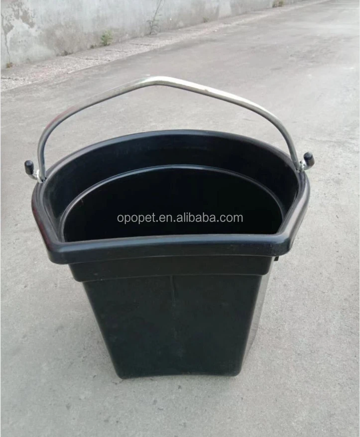 Horshi Heavy Duty Plastic Water Bucket For Horses 20 Liter Flat Back