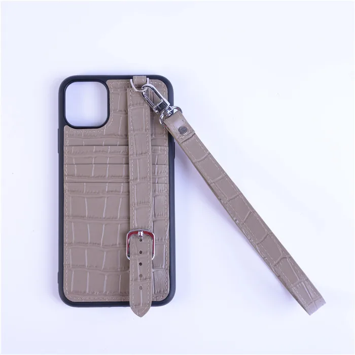 Luxury Lanyard Crossbody Leather Phone Back Cover Case With Wrist Strap For iPhone 12 pro Max