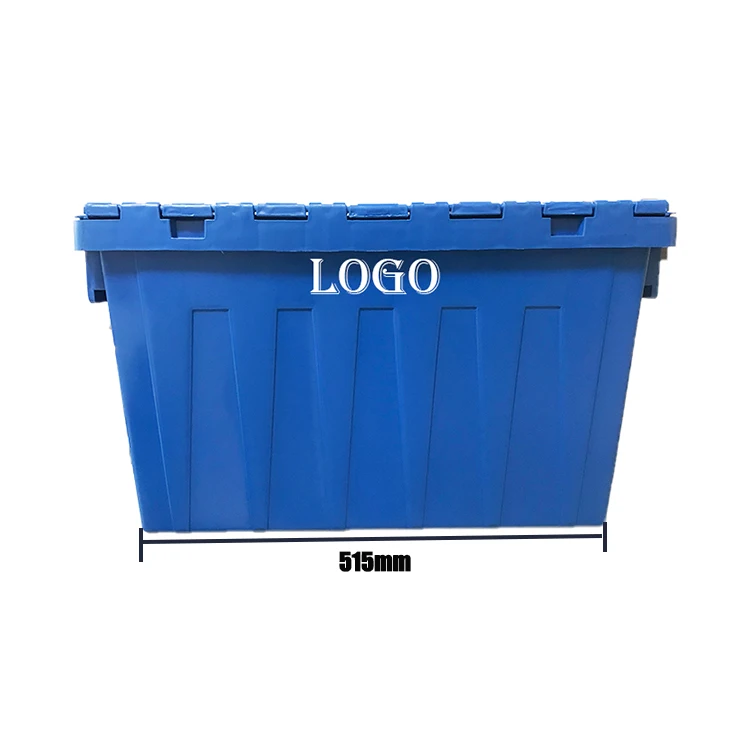 Large Moving Box 60l Plastic Stackable Logistics Box Nested Plastic