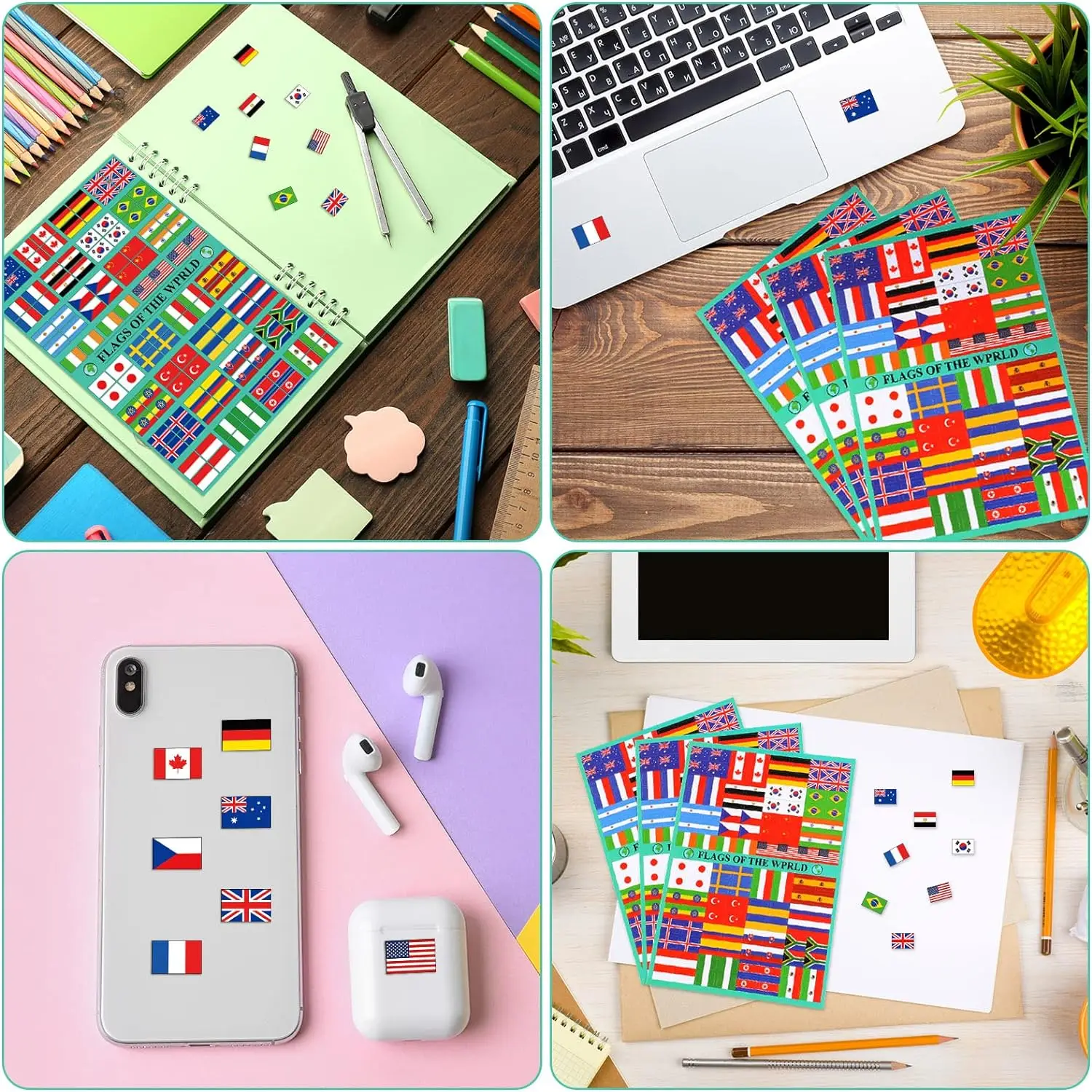 Wholesale United Nations Sticker Set - Country Name Stickers