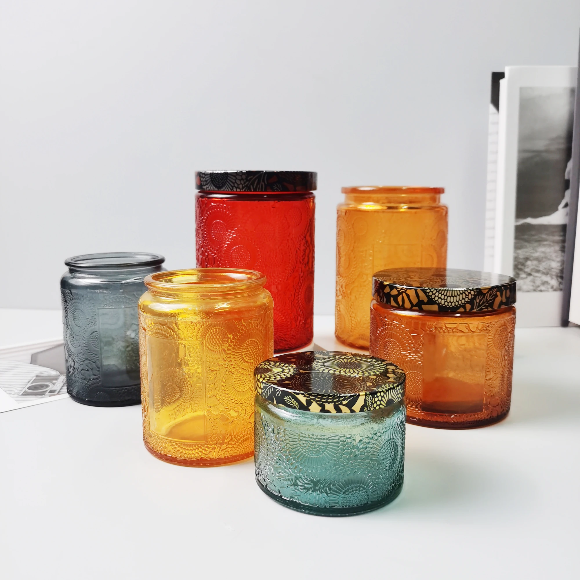 Embossed Candle Jars Manufacturer Factory, Supplier, Wholesale