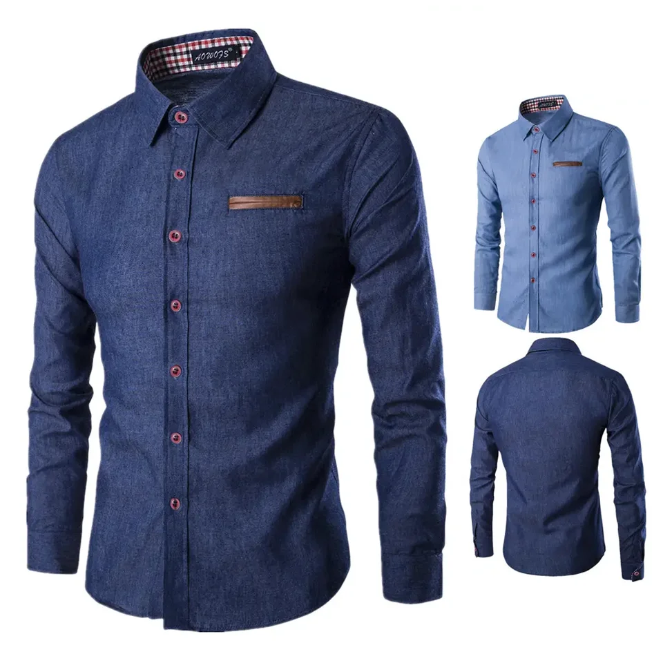 Men's Shirts Man Shirt Solid Color Can Be Customized237_voghion.com