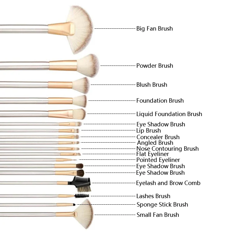 18 Piece Brush Set - Hollywood Professional – Heroes Beauty