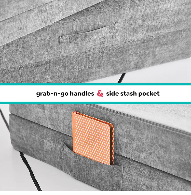 Folding Nugget Kids Sofa Bed For Toddler For School Foldable Foam