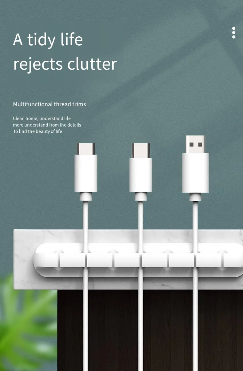 Desktop data cable storage and arrangement of self-adhesive wire desktop fixer wire trimming and winding device wire fixer factory