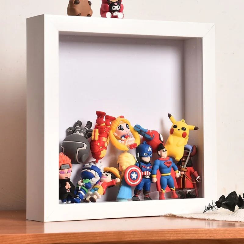 Figure Blind Box Display Frame, Hollow Three-dimensional 5cm Photo Frame, Doll, Car,  Toys DIY Storage Frame